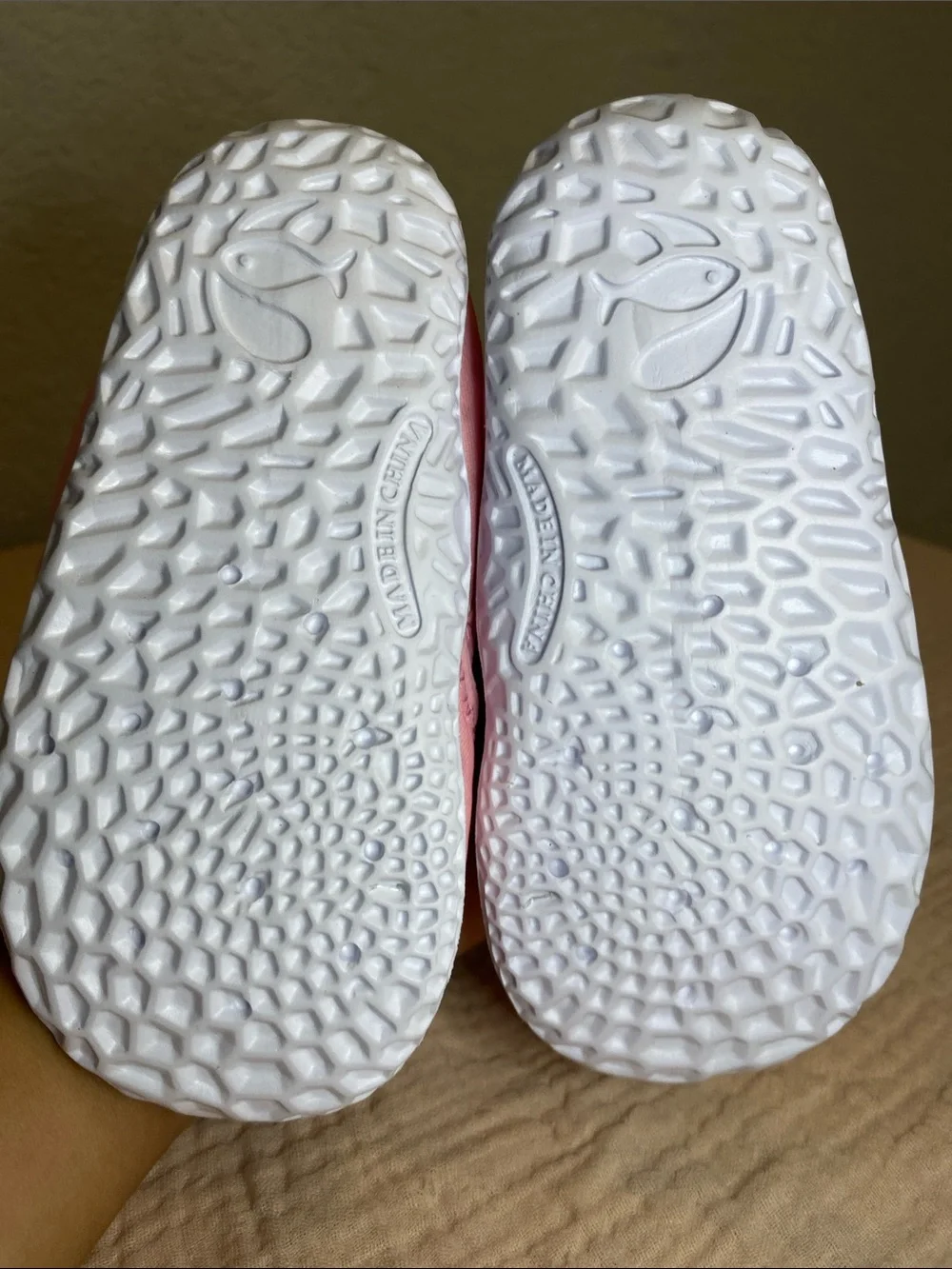 Kids Pink Water Shoes with Hook-and-Loop Strap